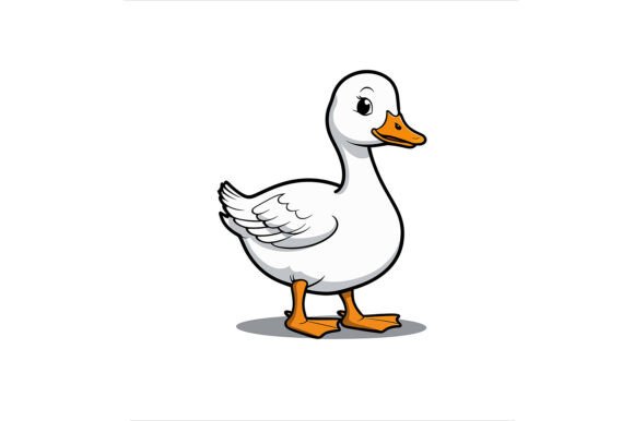 Bringing Character to Design: The Versatility of a Cute White Goose Illustration