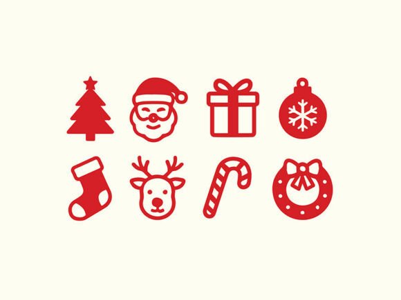 Christmas Icon Set: Elevating Holiday Design with Modern Aesthetics