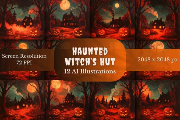 Evaluating the Haunted Witch’s Hut Illustrations Set for Digital Design Projects