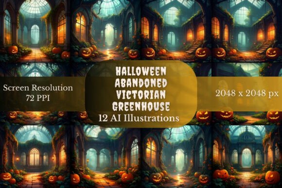 Halloween Abandoned House Illustrations