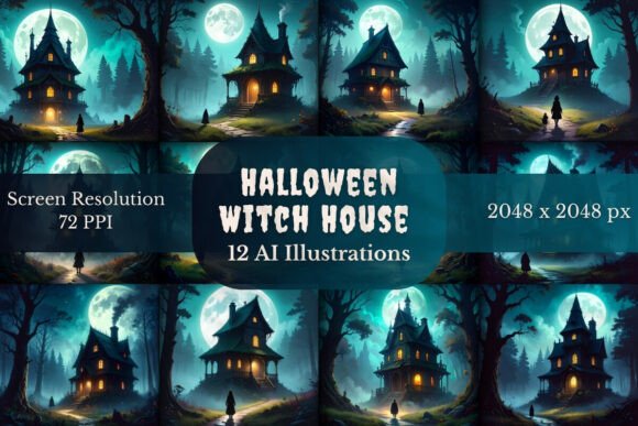 Halloween Witch House Illustrations Set: A Practical Evaluation
