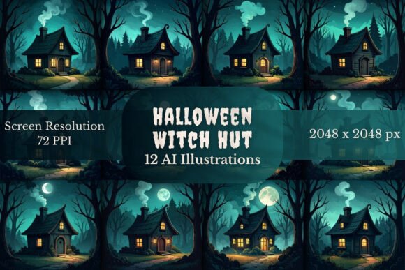 Halloween Witch Hut Illustrations Bundle: A Practical Guide for Digital Creators