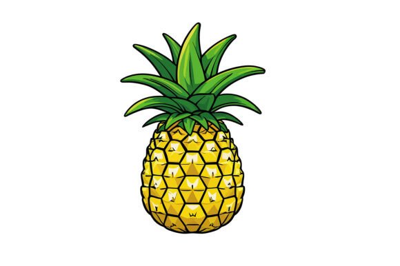 Illustration of a Vibrant Pineapple