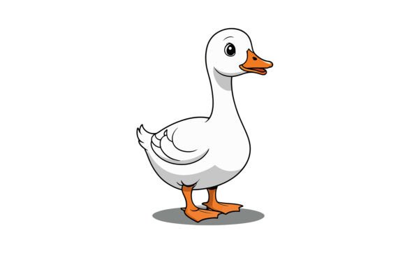 Illustration of a White Goose: A Practical Asset for Professional Design Workflows