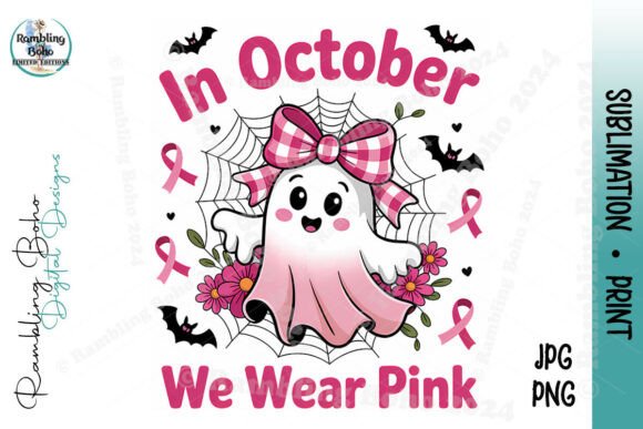 In October We Wear Pink Coquette Ghost: A Trend-Forward Design for Creators