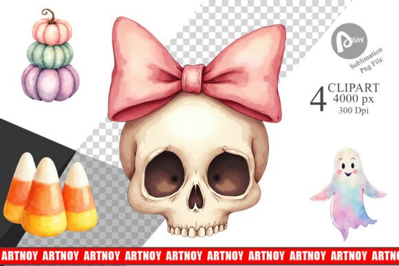 Pastel Goth Cuties Clipart: A Stylish Design Asset