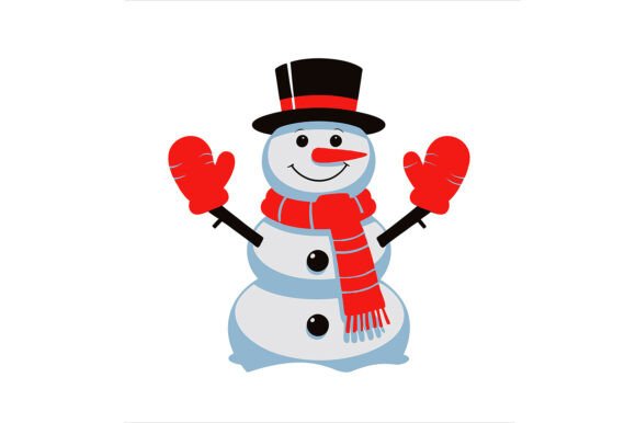 Snowman with Hat and Scarf: A Versatile Asset for Creative Workflows