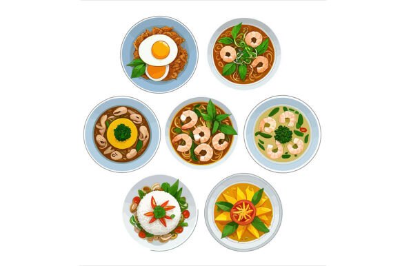 Various Types of Thai Food Dishes: A Creative Resource for Designers and Entrepreneurs