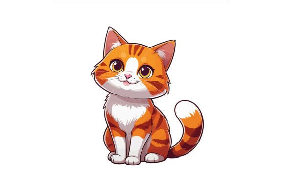 Vector Art of Adorable Orange Tabby Cat