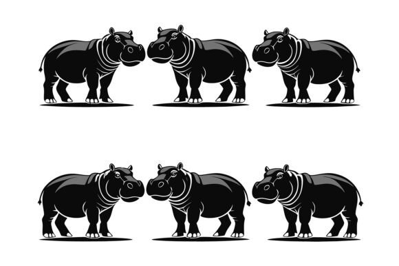 Vector Art of Group of Hippopotamus: A Design Evaluation